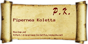 Pipernea Koletta névjegykártya